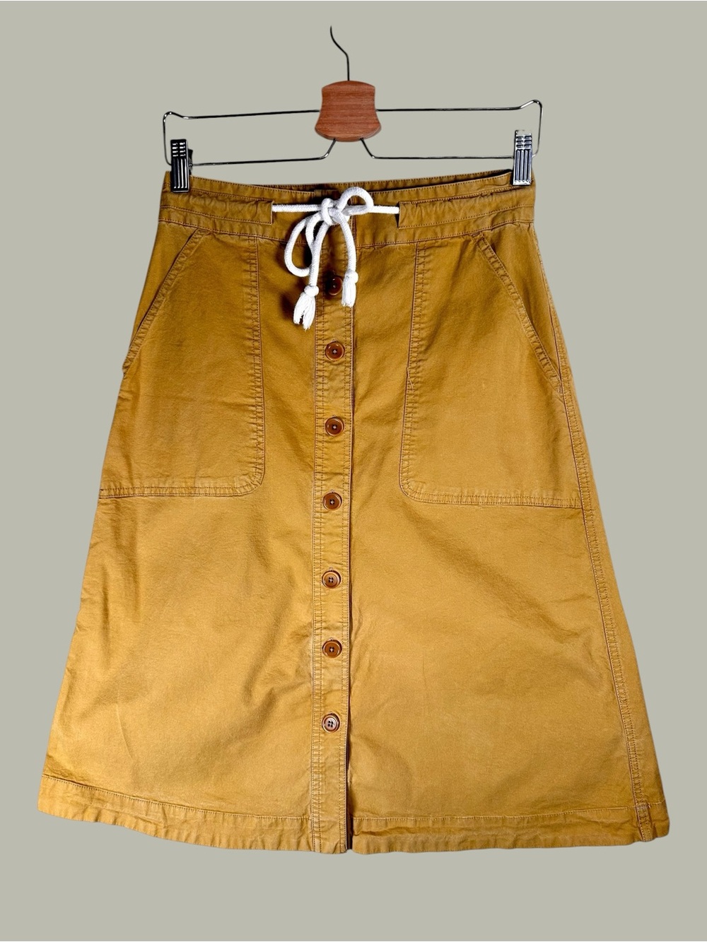 Madewell Women’s Tie-Waist Utility Midi Skirt - Picture 7 of 9